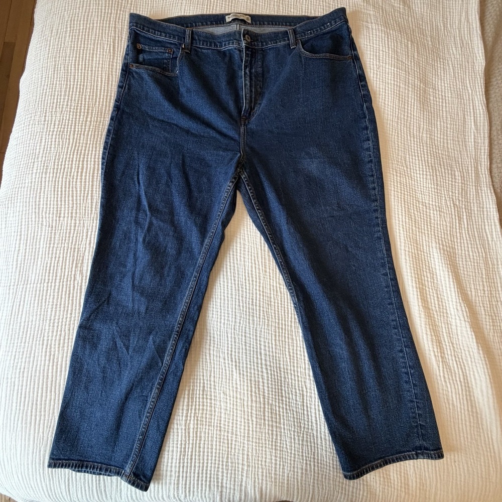 Abercrombie & Fitch The Ankle Straight Ultra High Rise Blue Jean PlusSize 35/20R